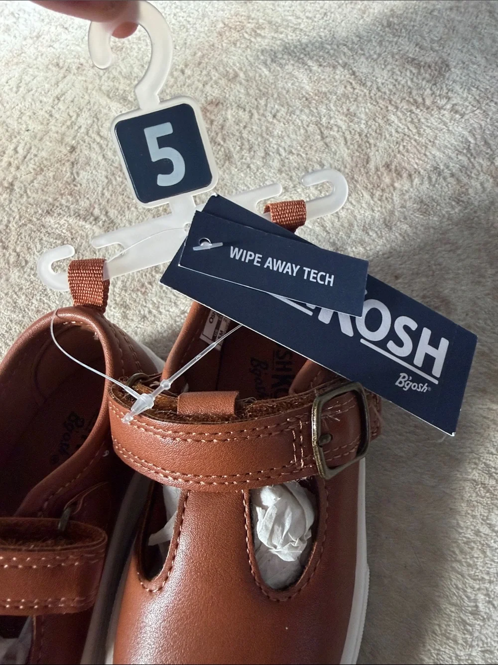 OshKosh B'gosh Toddler Mary Janes in Cognac
